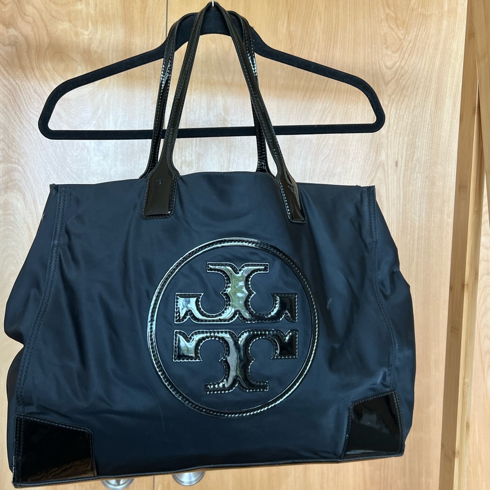 Authentic Tory Burch Ella patent tote bag